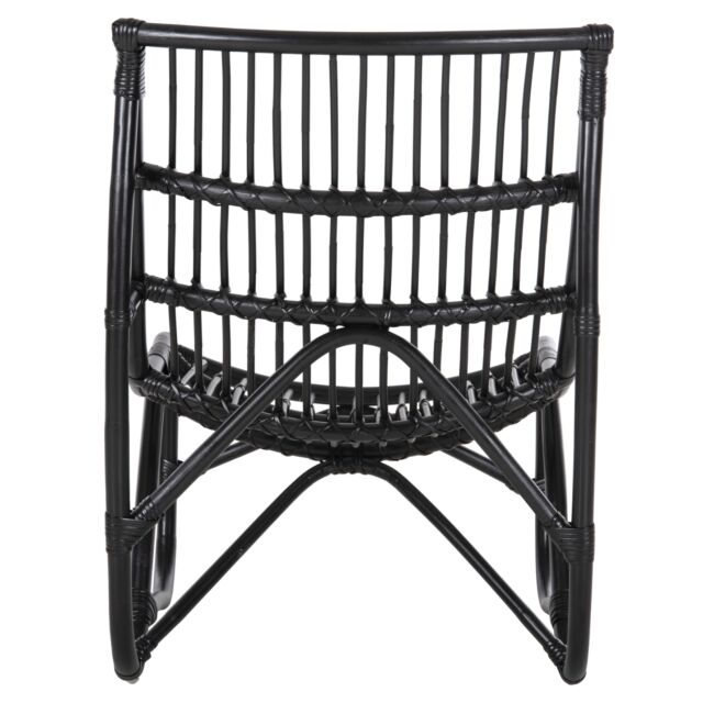 ΠΟΛΥΘΡΟΝΑ ΡΑΒΔΟΙ RATTAN ΣΕ ΜΑΥΡΟ 56,5x73,5x79,5Υ εκ.