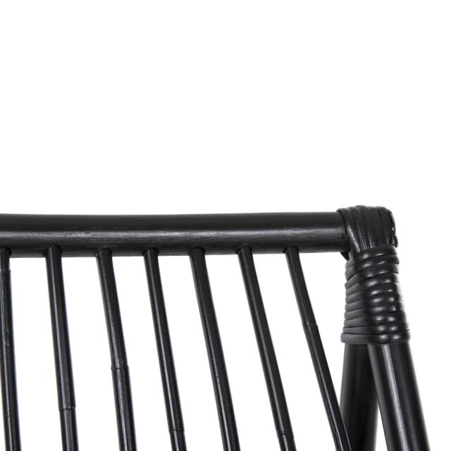 ΠΟΛΥΘΡΟΝΑ ΡΑΒΔΟΙ RATTAN ΣΕ ΜΑΥΡΟ 56,5x73,5x79,5Υ εκ.