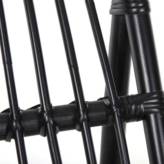 ΠΟΛΥΘΡΟΝΑ ΡΑΒΔΟΙ RATTAN ΣΕ ΜΑΥΡΟ 56,5x73,5x79,5Υ εκ.