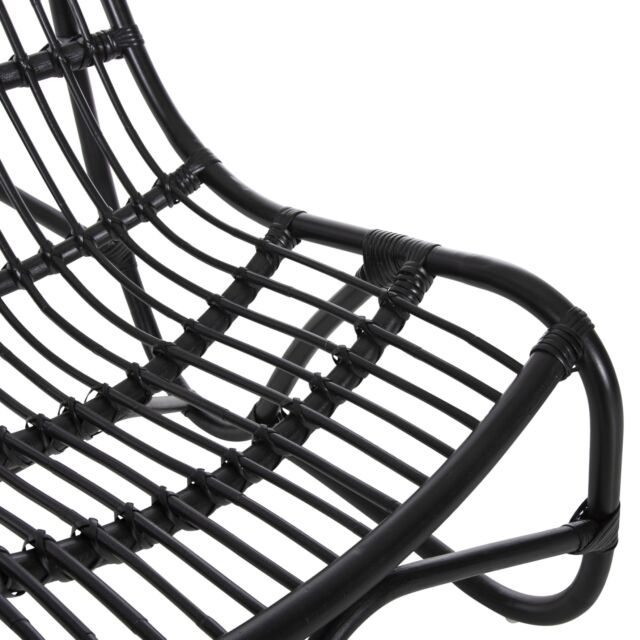 ΠΟΛΥΘΡΟΝΑ ΡΑΒΔΟΙ RATTAN ΣΕ ΜΑΥΡΟ 56,5x73,5x79,5Υ εκ.