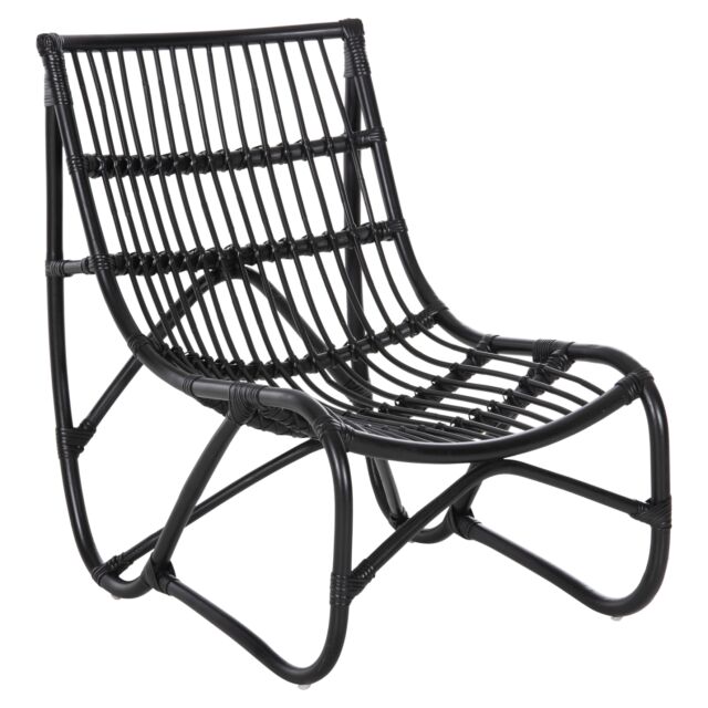 ΠΟΛΥΘΡΟΝΑ ΡΑΒΔΟΙ RATTAN ΣΕ ΜΑΥΡΟ 56,5x73,5x79,5Υ εκ.