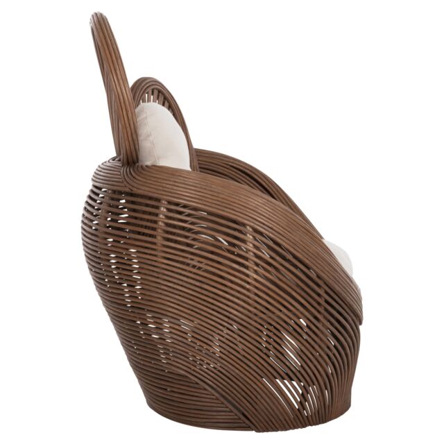 ΠΟΛΥΘΡΟΝΑ RATTAN ΚΑΦΕ-ΜΑΞΙΛΑΡΙΑ ΕΚΡΟΥ 100x74x112,5Υεκ.