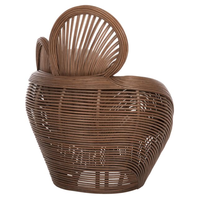 ΠΟΛΥΘΡΟΝΑ RATTAN ΚΑΦΕ-ΜΑΞΙΛΑΡΙΑ ΕΚΡΟΥ 100x74x112,5Υεκ.
