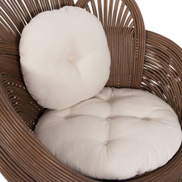 ΠΟΛΥΘΡΟΝΑ RATTAN ΚΑΦΕ-ΜΑΞΙΛΑΡΙΑ ΕΚΡΟΥ 100x74x112,5Υεκ.