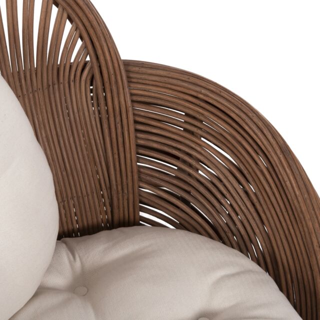 ΠΟΛΥΘΡΟΝΑ RATTAN ΚΑΦΕ-ΜΑΞΙΛΑΡΙΑ ΕΚΡΟΥ 100x74x112,5Υεκ.