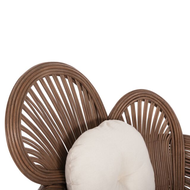 ΠΟΛΥΘΡΟΝΑ RATTAN ΚΑΦΕ-ΜΑΞΙΛΑΡΙΑ ΕΚΡΟΥ 100x74x112,5Υεκ.