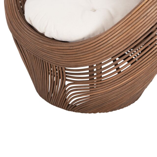 ΠΟΛΥΘΡΟΝΑ RATTAN ΚΑΦΕ-ΜΑΞΙΛΑΡΙΑ ΕΚΡΟΥ 100x74x112,5Υεκ.