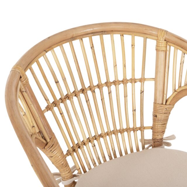 ΠΟΛΥΘΡΟΝΑ RATTAN ΣΕ ΦΥΣΙΚΟ-ΛΕΥΚΟ ΜΑΞΙΛΑΡΙ 59x61x80Υεκ.