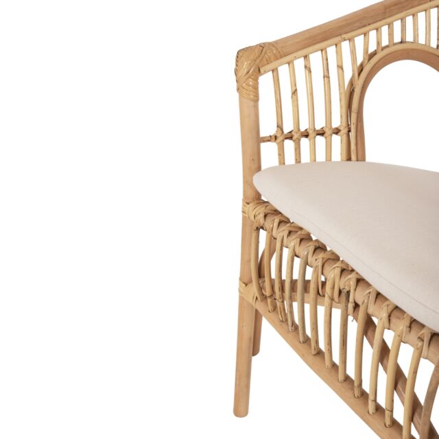 ΠΟΛΥΘΡΟΝΑ RATTAN ΣΕ ΦΥΣΙΚΟ-ΛΕΥΚΟ ΜΑΞΙΛΑΡΙ 59x61x80Υεκ.