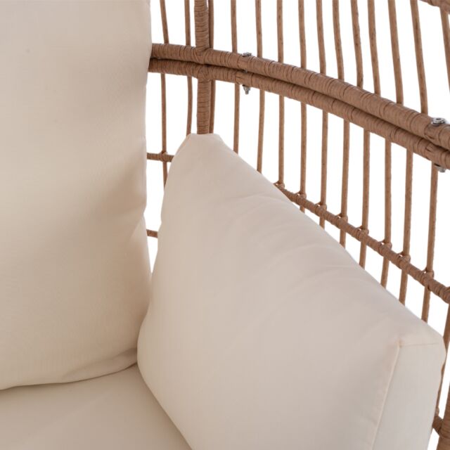 ΠΟΛΥΘΡΟΝΑ ΦΩΛΙΑ ALLEGRA ΜΕ WICKER ΣΕ ΜΠΕΖ ΑΠΟΧΡΩΣΗ 110x85x148 εκ.