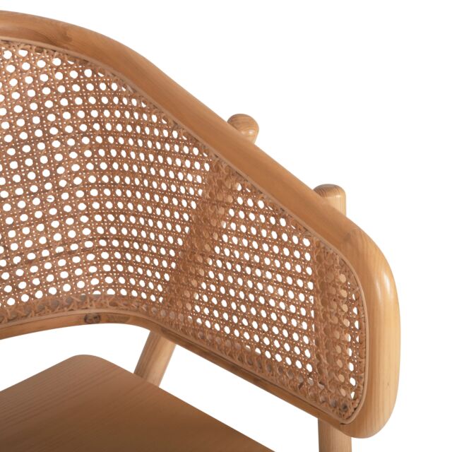ΠΟΛΥΘΡΟΝΑ KENLEE FB99872 ΦΡΑΞΙΝΟΣ ΚΑΙ ΦΥΣΙΚΟ RATTAN RATTAN ΣΕ ΦΥΣΙΚΟ 57,5x55x81Yεκ.