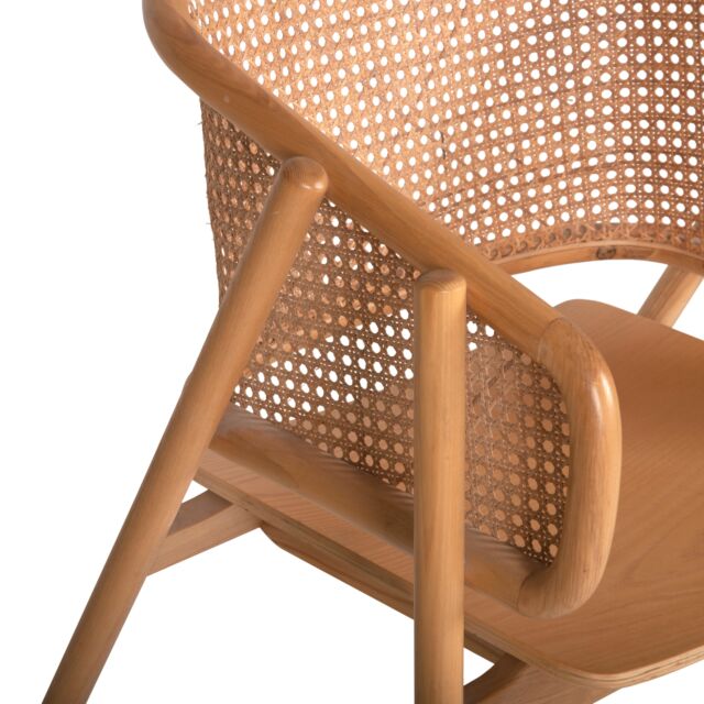 ΠΟΛΥΘΡΟΝΑ KENLEE FB99872 ΦΡΑΞΙΝΟΣ ΚΑΙ ΦΥΣΙΚΟ RATTAN RATTAN ΣΕ ΦΥΣΙΚΟ 57,5x55x81Yεκ.