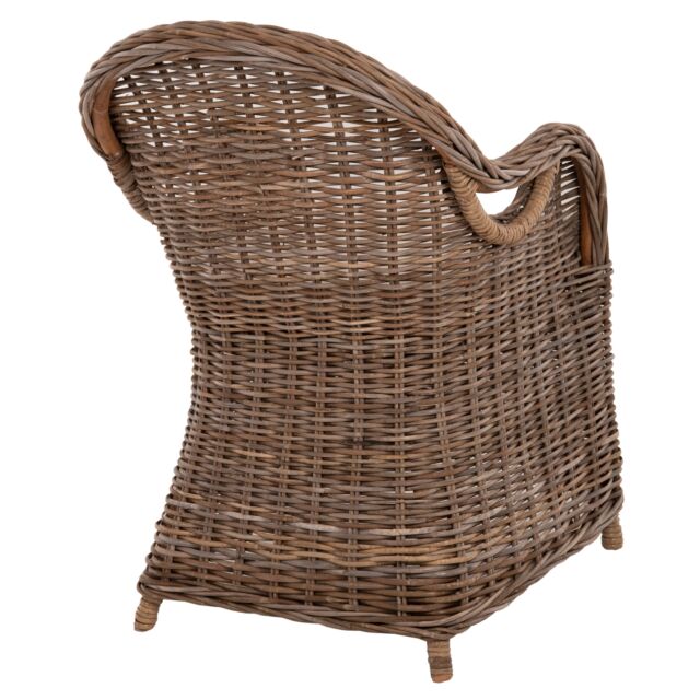 ΠΟΛΥΘΡΟΝΑ ΜΕ ΕΚΡΟΥ ΜΑΞΙΛΑΡΙ ΚΑΦΕ RATTAN 63x65x87Υεκ.