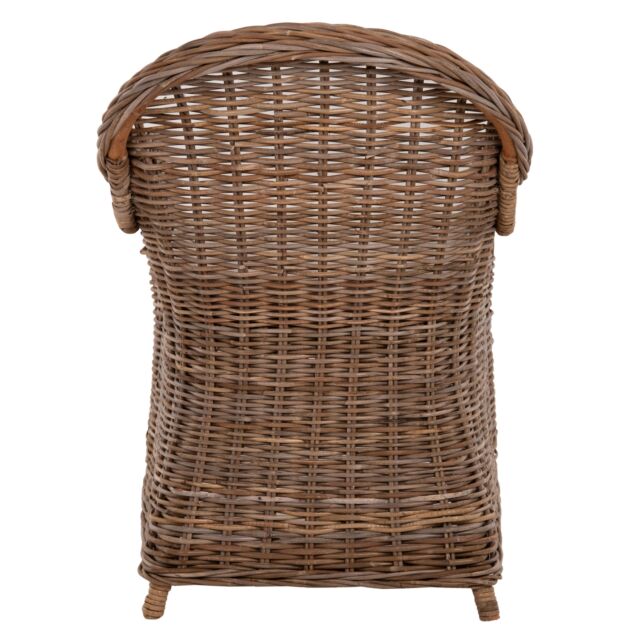 ΠΟΛΥΘΡΟΝΑ ΜΕ ΕΚΡΟΥ ΜΑΞΙΛΑΡΙ ΚΑΦΕ RATTAN 63x65x87Υεκ.