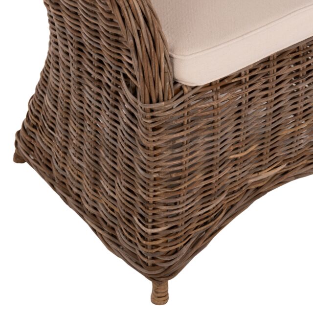 ΠΟΛΥΘΡΟΝΑ ΜΕ ΕΚΡΟΥ ΜΑΞΙΛΑΡΙ ΚΑΦΕ RATTAN 63x65x87Υεκ.