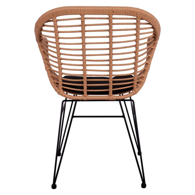 ΠΟΛΥΘΡΟΝΑ ΜΕ ΜΑΞΙΛΑΡΙ ΜΕΤΑΛΛΙΚΗ ΜΕ WICKER ΜΠΕΖ 57,5x60x82Υ εκ.