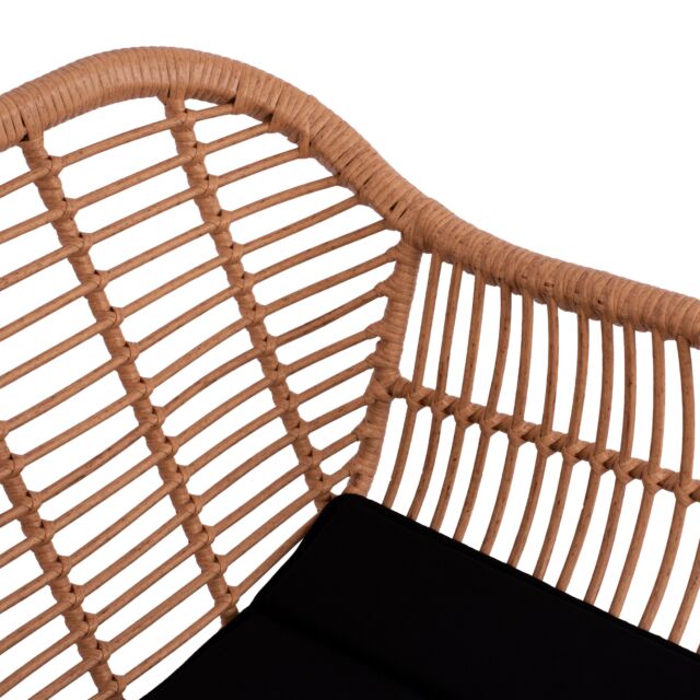 ΠΟΛΥΘΡΟΝΑ ΜΕ ΜΑΞΙΛΑΡΙ ΜΕΤΑΛΛΙΚΗ ΜΕ WICKER ΜΠΕΖ 57,5x60x82Υ εκ.