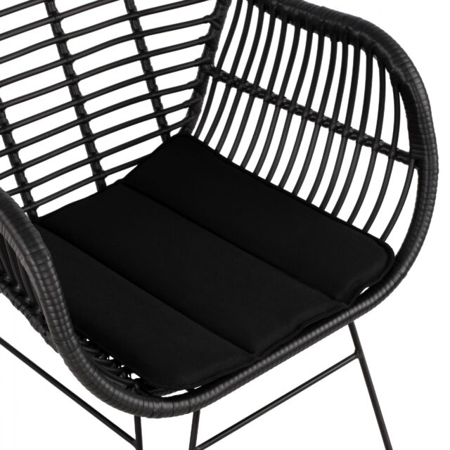 ΠΟΛΥΘΡΟΝΑ ΜΕ ΜΑΞΙΛΑΡΙ ΜΕΤΑΛΛΙΚΗ ΜΕ WICKER ΜΑΥΡΟ ΧΡΩΜΑ 58x59x82 εκ.
