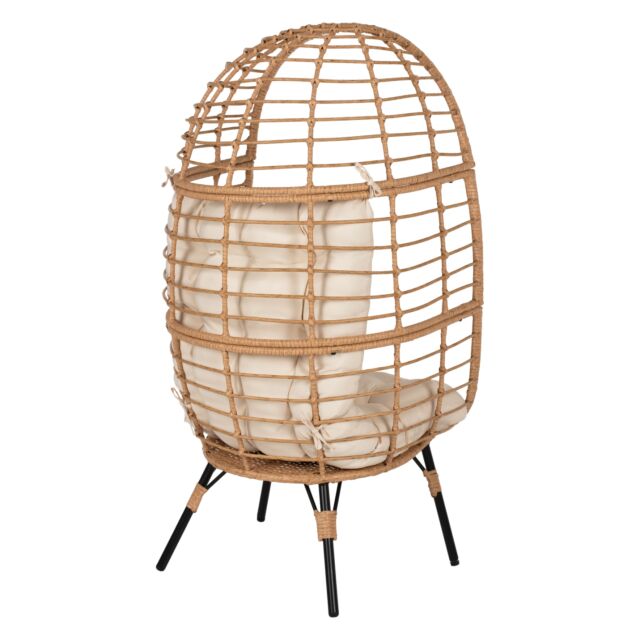 ΠΟΛΥΘΡΟΝΑ Τ.ΦΩΛΙΑ RATTAN ΜΕΤΑΛ. ΠΟΔΙΑ ΜΑΥΡΑ 77x72x148 εκ.