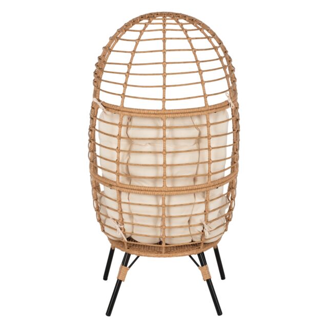 ΠΟΛΥΘΡΟΝΑ Τ.ΦΩΛΙΑ RATTAN ΜΕΤΑΛ. ΠΟΔΙΑ ΜΑΥΡΑ 77x72x148 εκ.