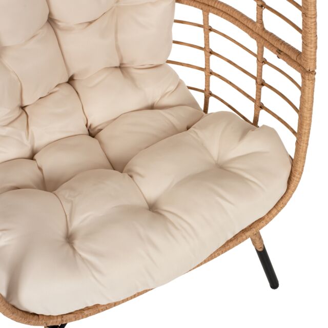 ΠΟΛΥΘΡΟΝΑ Τ.ΦΩΛΙΑ RATTAN ΜΕΤΑΛ. ΠΟΔΙΑ ΜΑΥΡΑ 77x72x148 εκ.