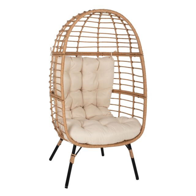 ΠΟΛΥΘΡΟΝΑ Τ.ΦΩΛΙΑ RATTAN ΜΕΤΑΛ. ΠΟΔΙΑ ΜΑΥΡΑ 77x72x148 εκ.