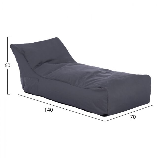 ΠΟΥΦ ALOK ΓΚΡΙ ΜΕ UV PROTECTION  140x70x60Υ εκ.