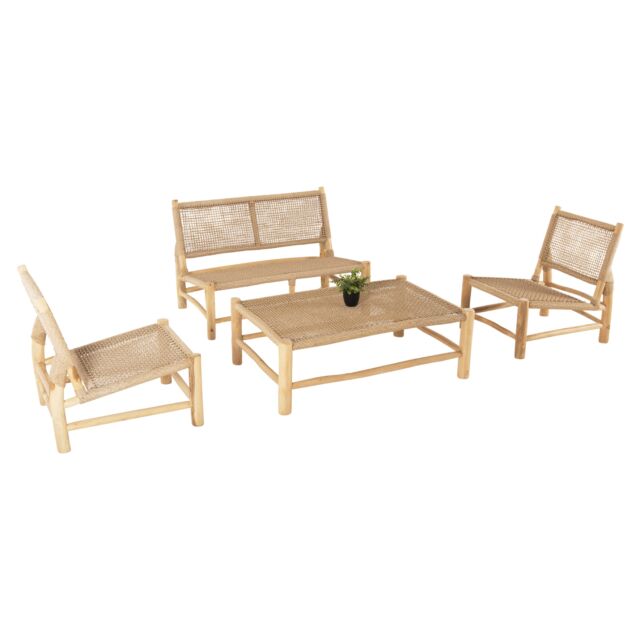 ΣΑΛΟΝΙ ΕΞΩΤ. ΧΩΡΟΥ 4ΤΜΧ ΜΑΣΙΦ TEAK-ΣΥΝΘ.RATTAN-ΦΥΣΙΚΟ