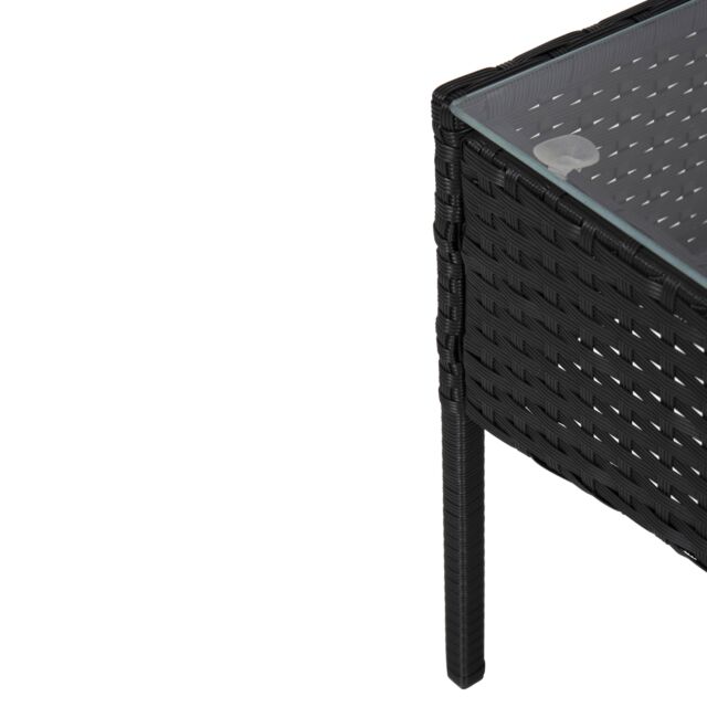 ΣΕΤ ΣΑΛΟΝΙ 4ΤΜΧ  ΣΥΝΘ.RATTAN ΜΑΥΡΟ-ΚΑΠΟΥΤΣΙΝΟ ΜΑΞΙΛΑΡΙΑ