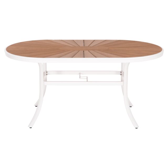 ΤΡΑΠΕΖΙ ΕΞΩΤ.ΧΩΡΟΥ ΑΛΟΥΜΙΝΙΟ ΛΕΥΚΟ & POLYWOOD 160X90Χ73.5Υεκ.