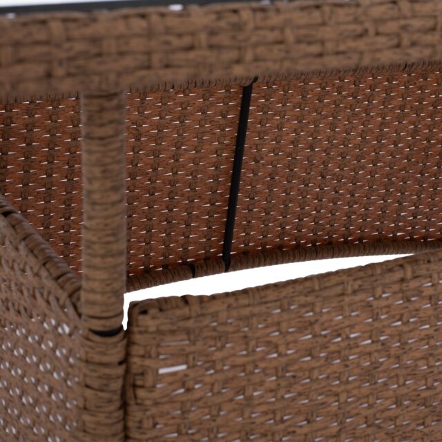 ΤΡΑΠΕΖΙ ΜΕΤΑΛΛΙΚΟ RATTAN ΜΠΕΖ ΚΑΦΕ 120x70x75Υ εκ.