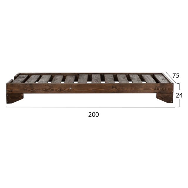 ΞΑΠΛΩΣΤΡΑ ΞΥΛΙΝΗ ΠΑΡΟΣ ΚΑΡΥΔΙ 200x75x24cm