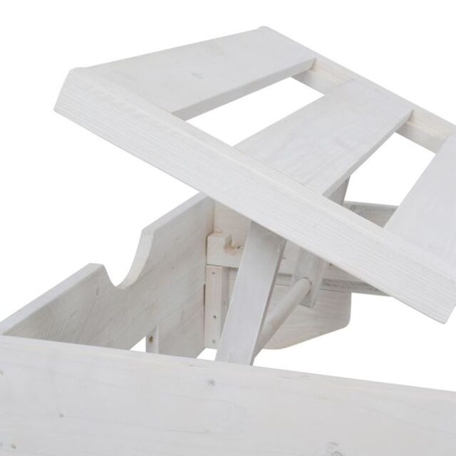 ΞΑΠΛΩΣΤΡΑ ΞΥΛΙΝΗ ΛΕΥΚΗ 200x74x26cm