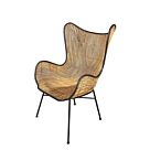 BUTTERFLY ΠΟΛΥΘΡΟΝΑ BAMBOO ΦΥΣΙΚΟ ΜΑΥΡΟ ΜΑΥΡΟ 70x73xH112cm