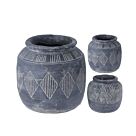 ANTIQUE ΚΑΣΠΩ ΣΕ 2 ΣΧΕΔΙΑ ΤΣΙΜΕΝΤΟ ΜΑΥΡΟ 18,5xH18cm