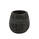 NOIR ΚΑΣΠΩ POLYRESIN ΜΑΥΡΟ ΛΕΥΚΟ D12,5xH12,3cm