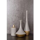 AIMA TALL ΒΑΖΟ ΚΕΡΑΜΙΚΟ ΓΚΡΙ ΜΑΤ ΧΡΥΣΟ 10,5x10,5xH40,5cm