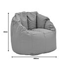 Πολυθρόνα Kerlon pakoworld αδιάβροχο σε γκρι απόχρωση Φ80x65εκ