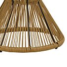 Τραπέζι Mabil rattan φυσικό-γυαλί Φ50x55εκ