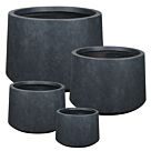 ΓΛΑΣΤΡΑ FIBERCLAY ΣΕΤ/4 ΜΑΥΡΟ-ΜΑΡΜΑΡΙ ΚΩΝΙΚΟ - XS:Φ23x16, S:Φ31x22, M:Φ41x28, L:Φ52x38cm 24/ΠΑΛ