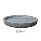 ΠΙΑΤΟ FIBER CLAY ΓΚΡΙ ΓΡΑΝΙΤΗ ΣΤΡΟΓΓΥΛΟ ΓΙΑ ΚΑΣΠΩ - Φ23x3.5cm