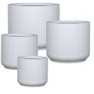 ΓΛΑΣΤΡΑ FIBERCLAY ΛΕΥΚΟ ΣΕΤ/4 ΙΣΙΟ ΣΤΡΟΓΓΥΛΟ-ΓΡΑΜΜΩΣΕΙΣ ΚΑΘΕΤΕΣ - S:Φ28x25, M:Φ34x30, L:Φ41x35, XL:Φ49x40cm 20/ΠΑΛ