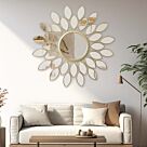 Καθρέπτης Flower χρυσό 83x2.5x83εκ