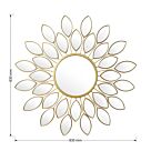 Καθρέπτης Flower χρυσό 83x2.5x83εκ