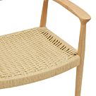 Πολυθρόνα Juvan pakoworld φυσικό rubberwood 64x53x77εκ
