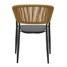 Πολυθρόνα κήπου Raven pakoworld rattan μπεζ-ανθρακί 57x62x78εκ