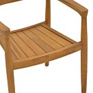 Πολυθρόνα Ganny pakoworld teak ξύλο σε φυσική απόχρωση 59x56x71εκ