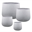 ΓΛΑΣΤΡΑ FIBERCLAY ΣΕΤ/4 ΛΕΥΚΟ ΓΡΑΝΙΤΗ ΣΤΡΟΓΓΥΛΟ - S:Φ25x22, M:Φ33x28, L:Φ43x36, XL:Φ55x44cm 20/ΠΑΛ