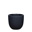 ΓΛΑΣΤΡΑ FIBERCLAY MEDIUM ΜΑΥΡΟ ΣΤΡΟΓΓΥΛΟ ΚΑΘΕΤΕΣ ΡΑΒΔΩΣΕΙΣ - Φ34x31cm