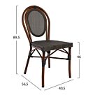 ΚΑΡΕΚΛΑ ΑΛΟΥΜΙΝΙΟΥ BAMBOO ΚΑΦΕ ΜΕ TEXTLINE 40,5x56,5x89,5 εκ. 